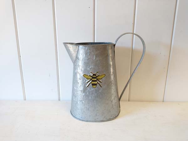 Galvanized Metal Bee Pitcher