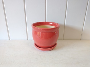 Flared Rim Planter w/ Attached Saucer