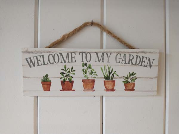 PGD "Welcome to My Garden" Hanging Sign